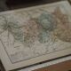 Map of the Vosges, France. Printed antiquity in 1889.