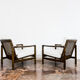 Pair of Restored White Grey B-7522 armchairs by Zenon Bączyk, 1960’s