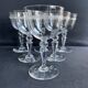 6 verres à eau en cristal léger soufflé, taillé et guilloché