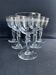 6 verres à eau en cristal léger soufflé, taillé et guilloché