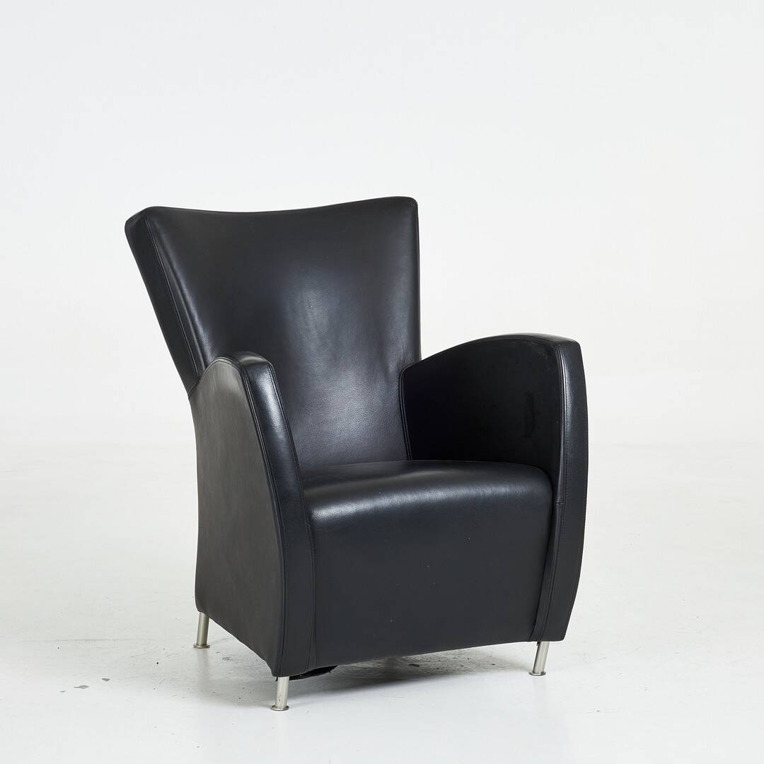 Jess Design Leather Armchair, Labeled