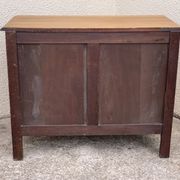 Louis XV style chest of drawers, solid raw oak, 1920.