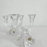 2 vintage Phonix crystal 2-arm candlestick candle holders