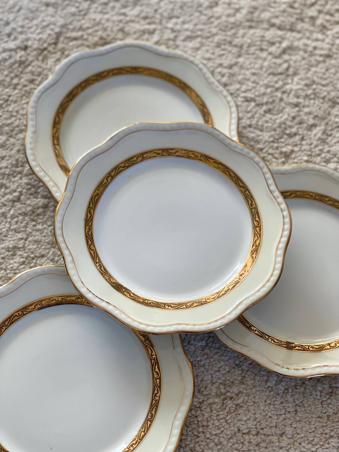 4 Nardon Lafarge porcelain dessert plates