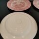 Set of 6 plates flat old décor English