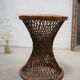 Table d'appoint diabolo vintage en rotin