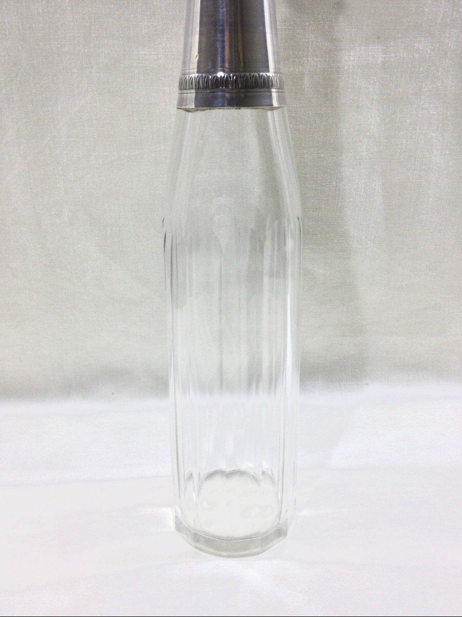 Crystal and silver decanter