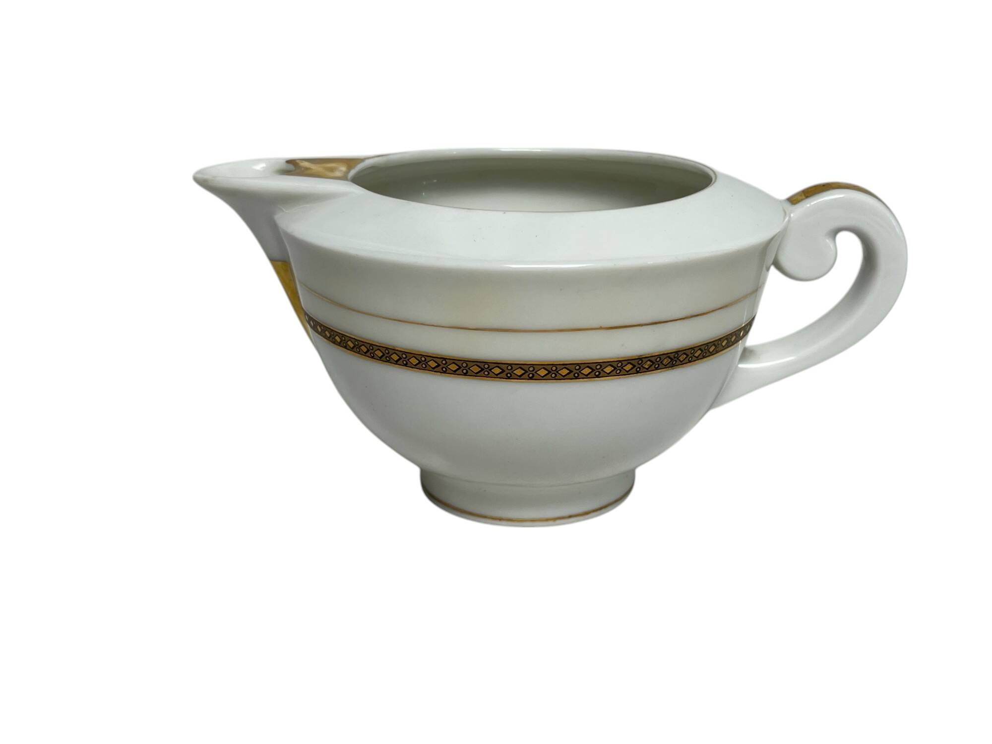 Art Deco, Limoges porcelain sauceboat circa 1930