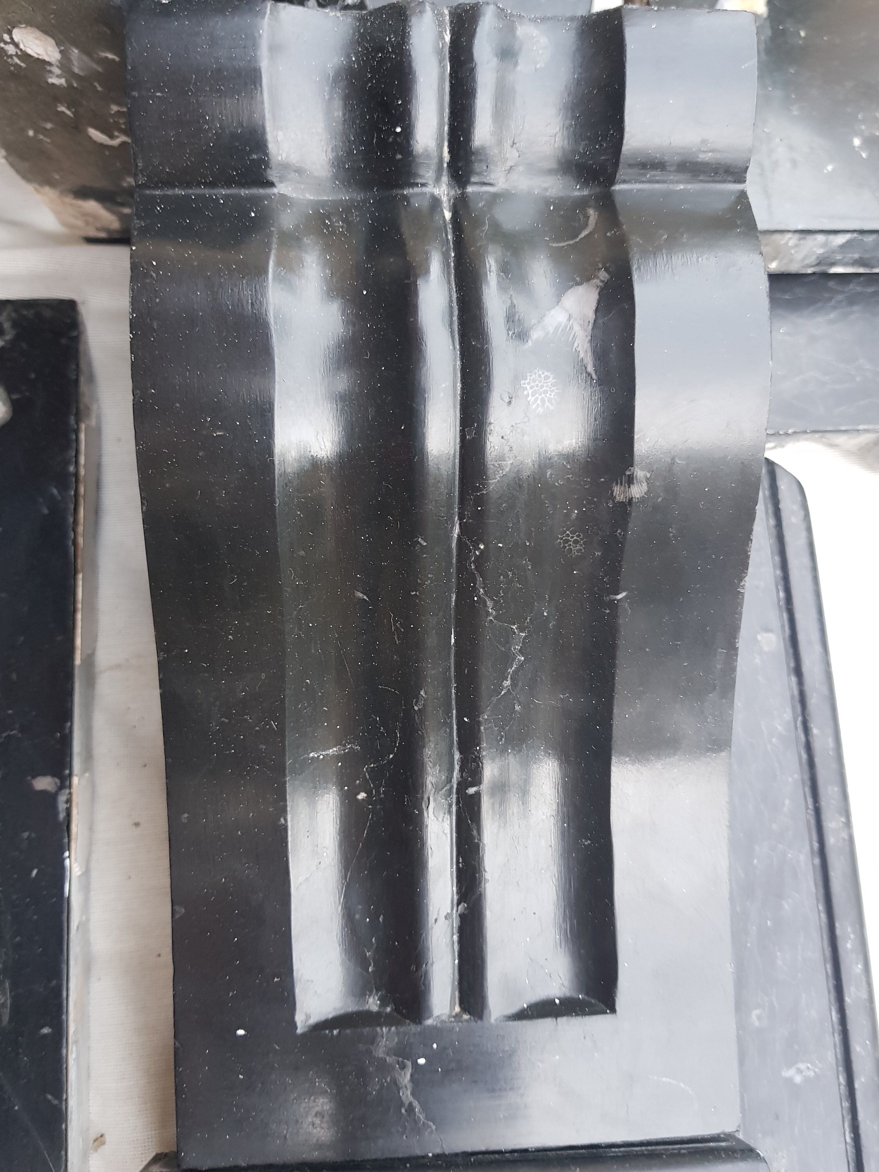 Black fireplace with modillions Napoleon III mid-nineteenth