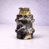 Vintage table lighter in black marble and brass