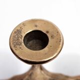 Brutalist bronze candle holder