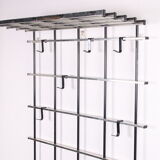 Vintage chrome color aluminum wall coat rack 1950s