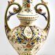 Hand-painted earthenware vase from Rouen, France twentieth century