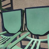 Set de 4 chaises bistrot vertes