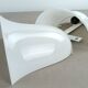 Appliques demi cloche en verre opalin, 1970