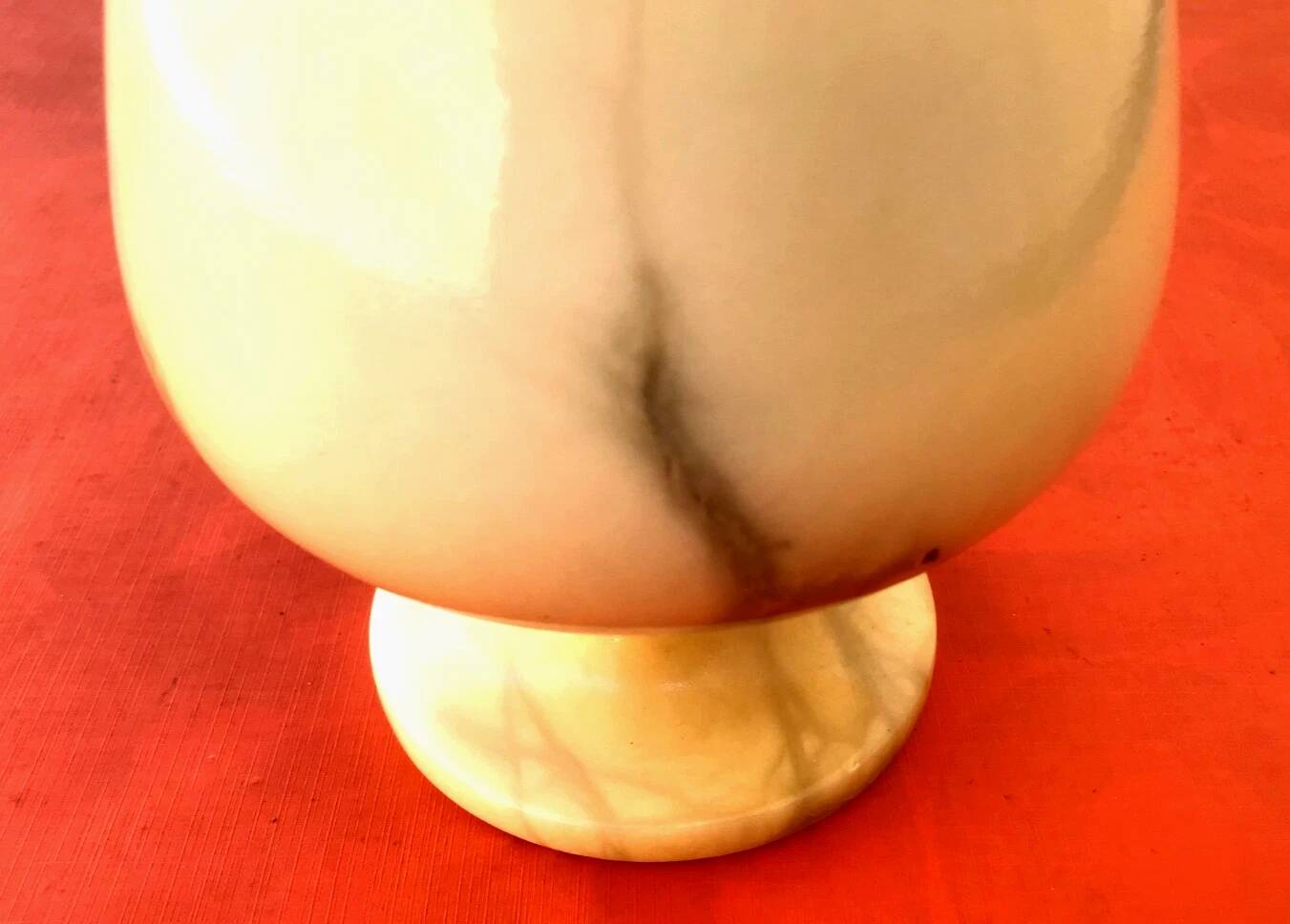 1930s Alabaster cup on pedestal