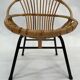 Fauteuil en rotin par Dirk van Sliedregt Rohe Noordwolde 1960 aux Pays-Bas