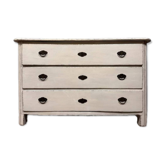 Lyonnaise chest of drawers, Louis XIV period, in limed wood, circa 1700