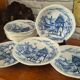 Set of 12 vintage deep plates Gien and Wedgwood 1967-71