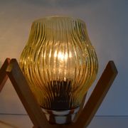 Pair of mid-century Wooden Design Table Lamps, by Dřevo Humpolec, 1970's.