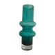 Vase tube green tinted glass
