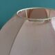 Turned wood bedside lamp with fabric lampshade
