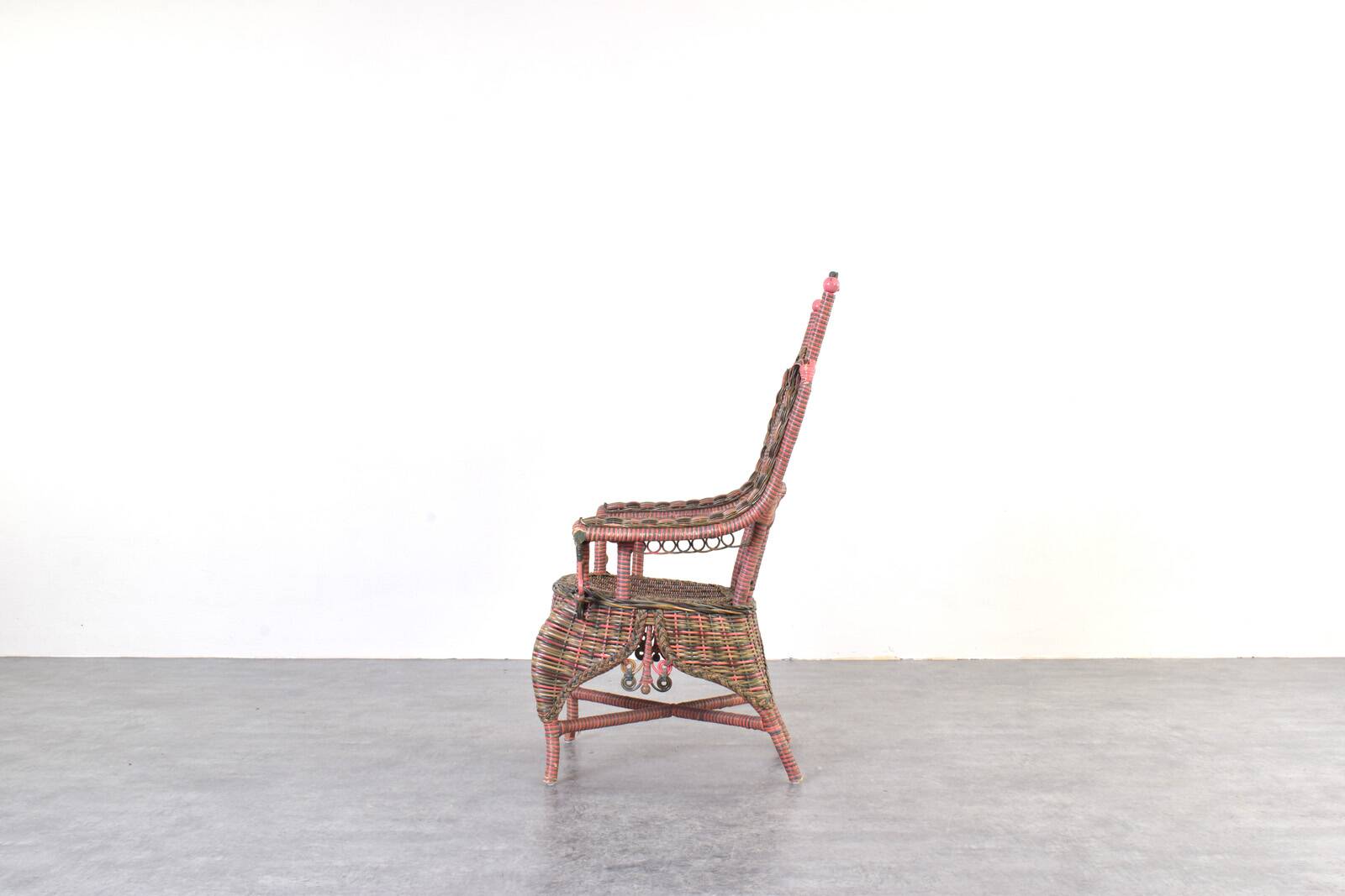 American Victorian Wicker Armchair from Heywood-Wakefield, 1910s.