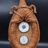 Vintage Rope Wall Mounted Barometer Thermometer circa 1950