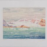 Camille COMBE: The glaciers of Spitsbergen, Original signed monotype