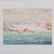 Camille COMBE: The glaciers of Spitsbergen, Original signed monotype