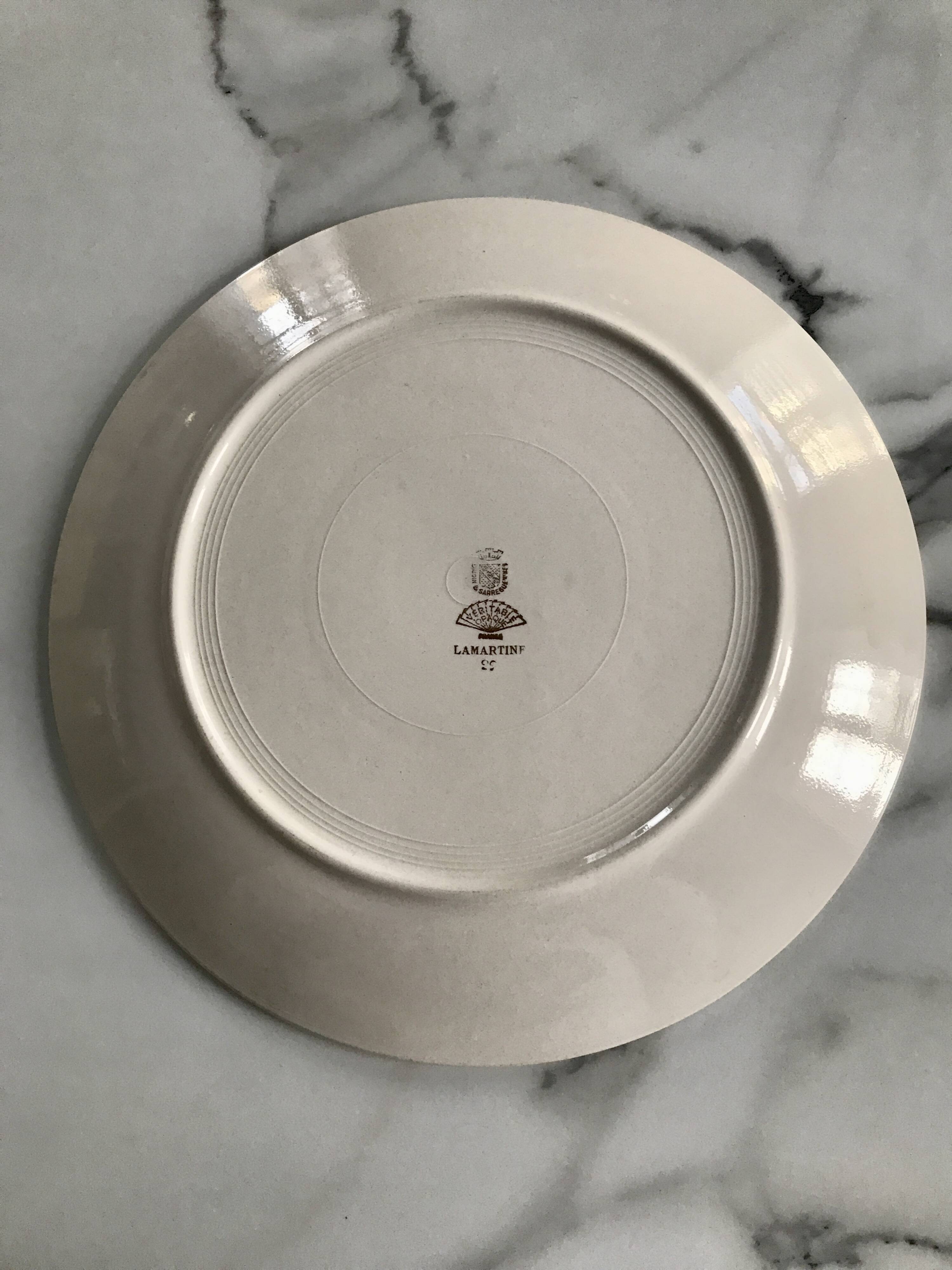 Very pretty vintage Digoin Sarreguemines fern dish