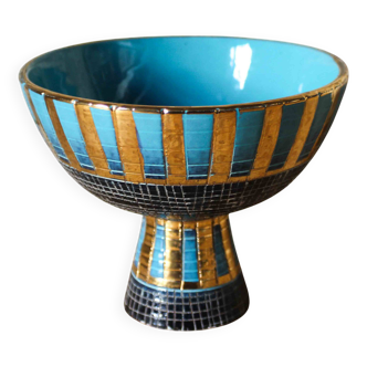 Seta Series footed bowl by Aldo Londi for Bitossi