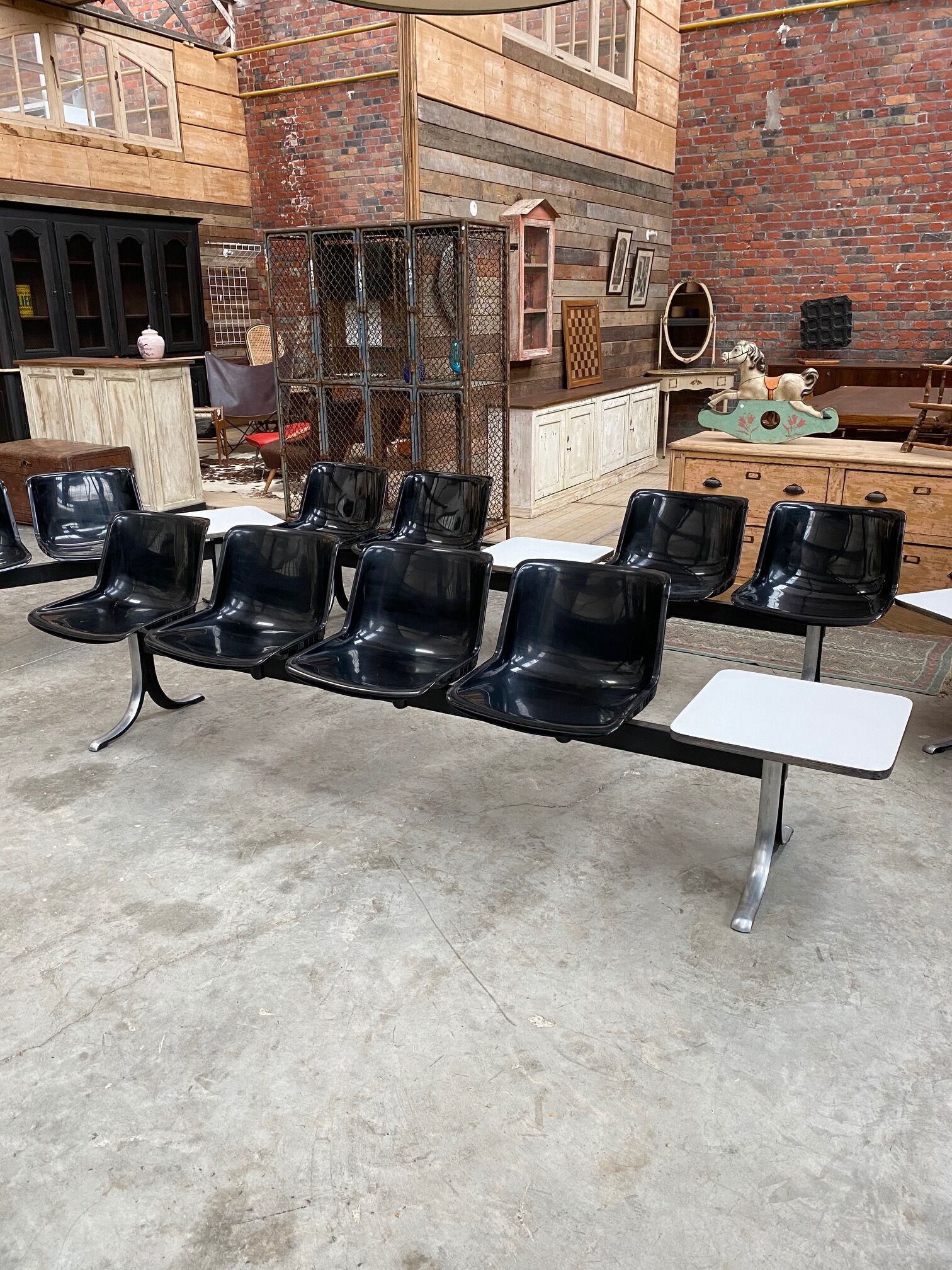 Waiting room bench 4 seats 70s