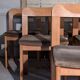 Set of six elm chairs from the 60s DLG regain