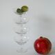 set of 4 engraved crystal champagne glasses 1950 8.5 x 10 cm