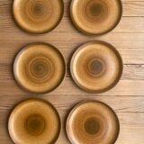 6 Longchamp plates with spiral pattern