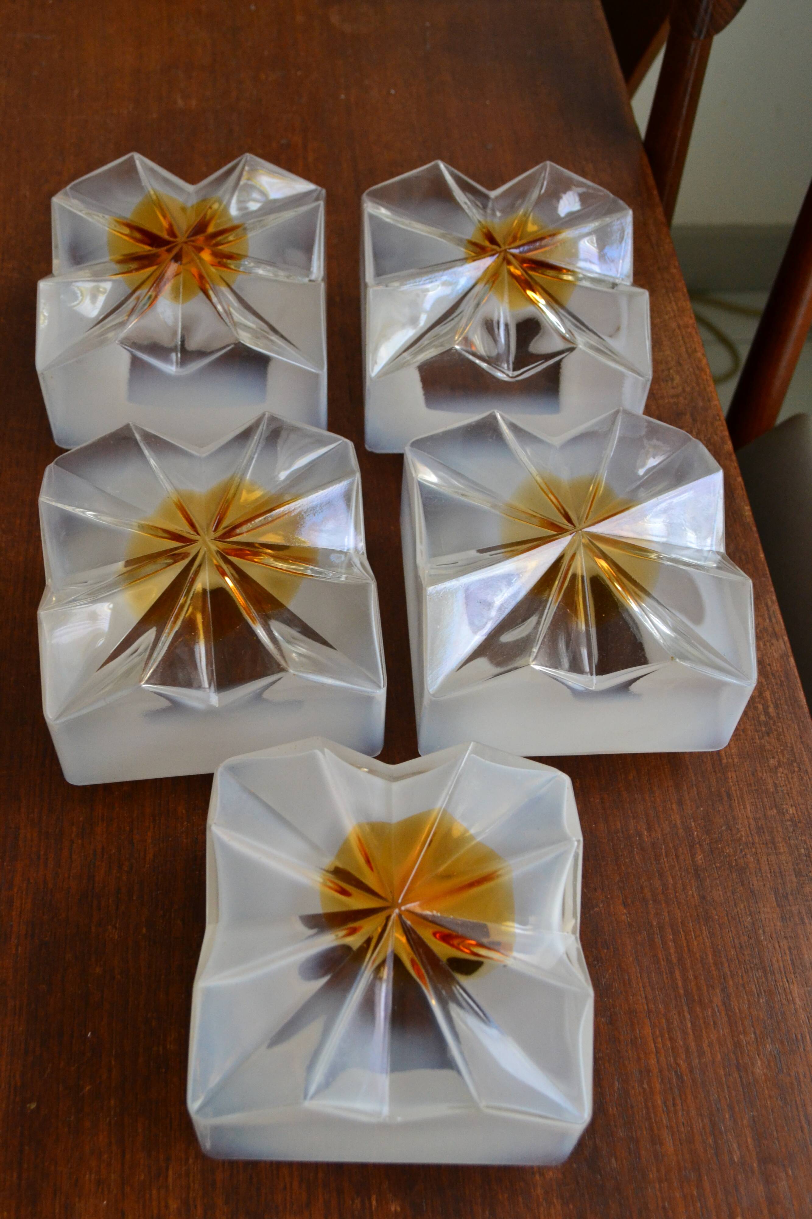 Lustre cubique Sciolari Chrome verre de Murano 60/70s