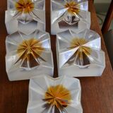 Sciolari Chrome cubic chandelier Murano glass 60/70s