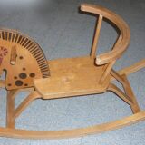 Vintage wooden rocking horse