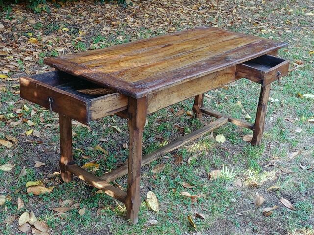 Old farmhouse table late 19th century in solid oak