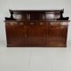 Early 20th-century English mahogany dresser / sideboard – brass campaign hardware
