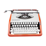 Typewriter hermes baby orange coral and blue cursive revised ribbon new