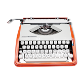 Typewriter hermes baby orange coral and blue cursive revised ribbon new