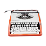 Typewriter hermes baby orange coral and blue cursive revised ribbon new