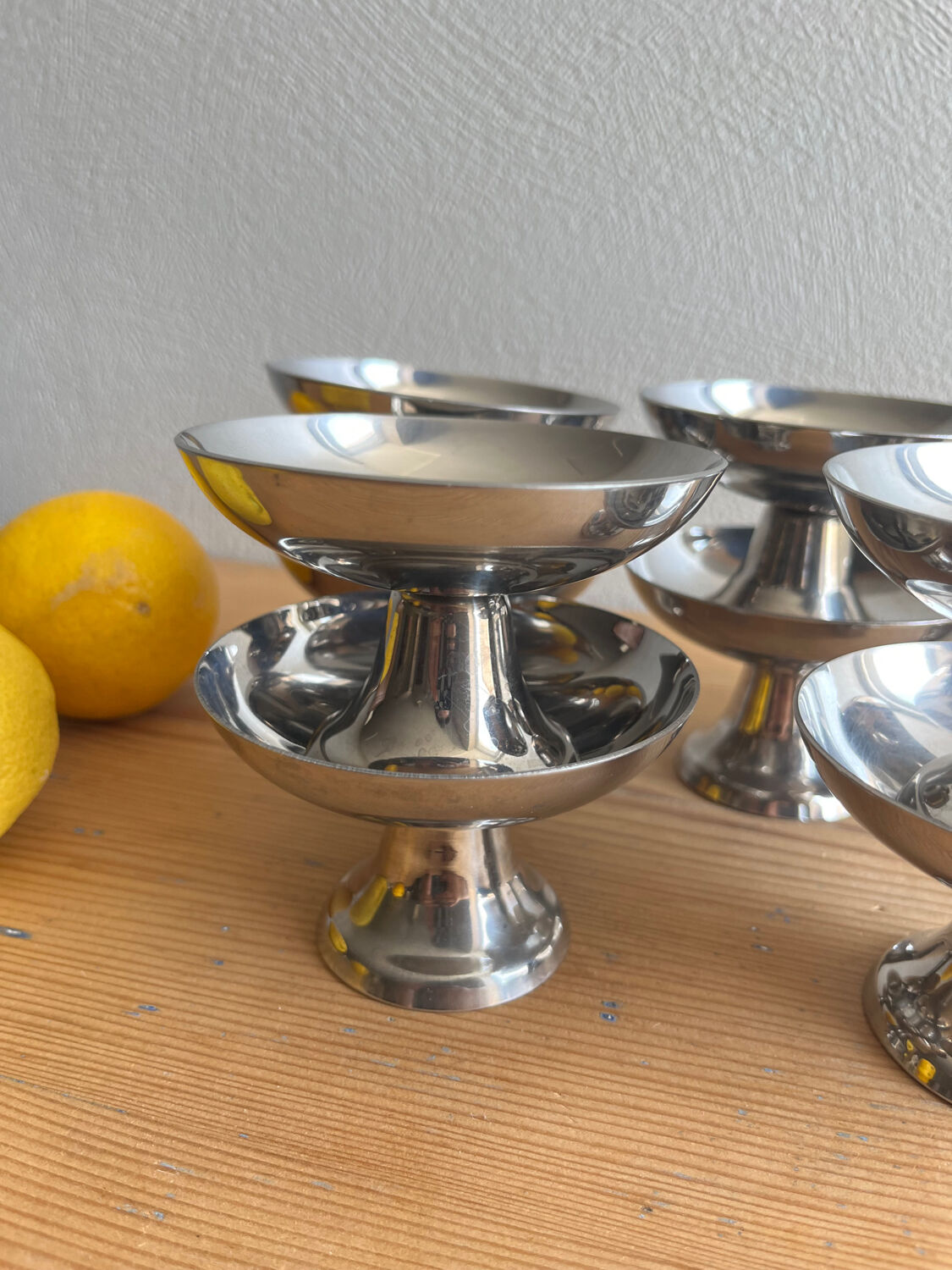 Vintage stainless steel ice cream scoops