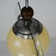 1930s Italian Art Deco Pendant Light with Etched Glass and Amber Globe