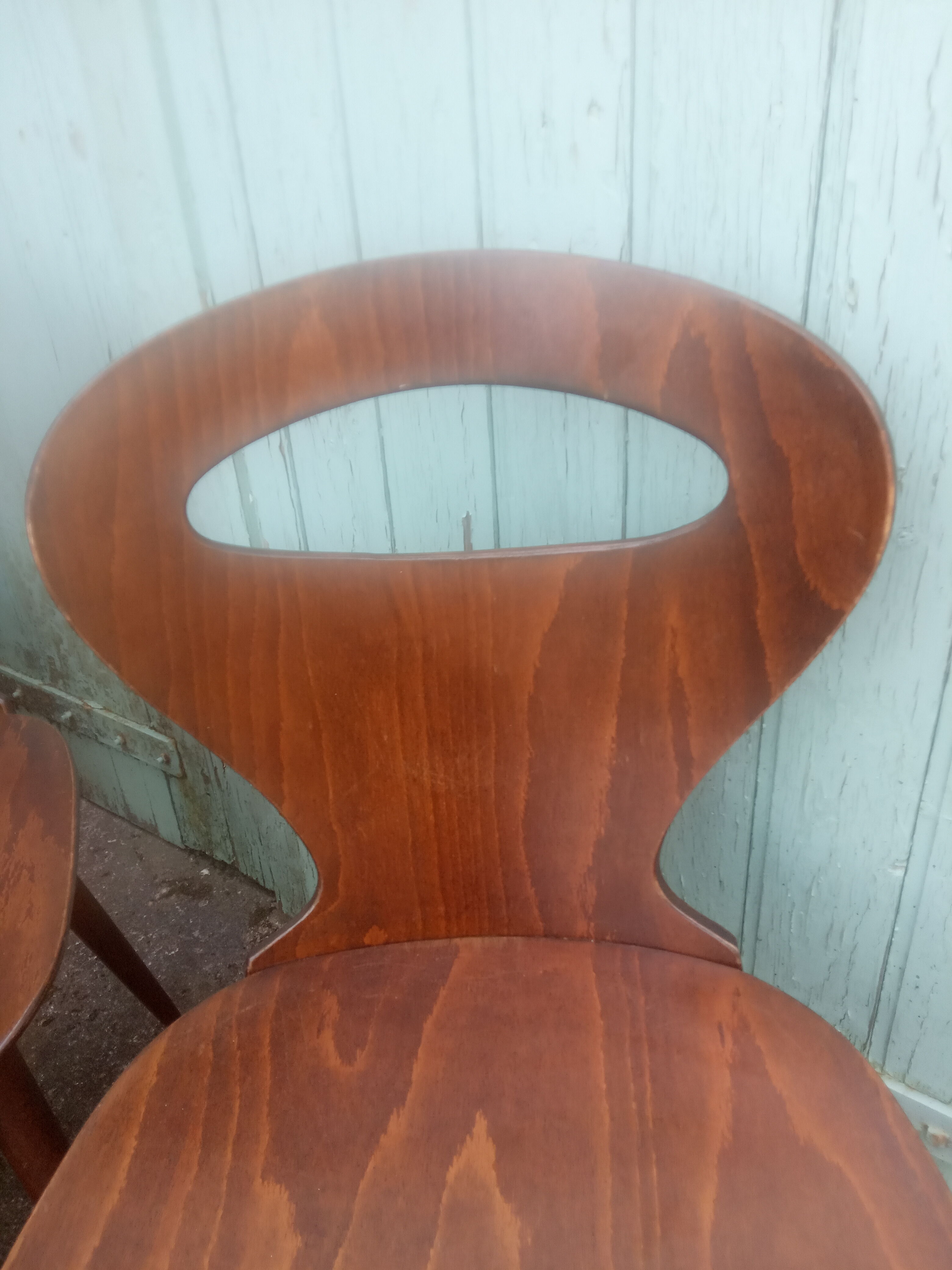 Lot de 6 chaises bistrot Baumann modèle "Fourmi"