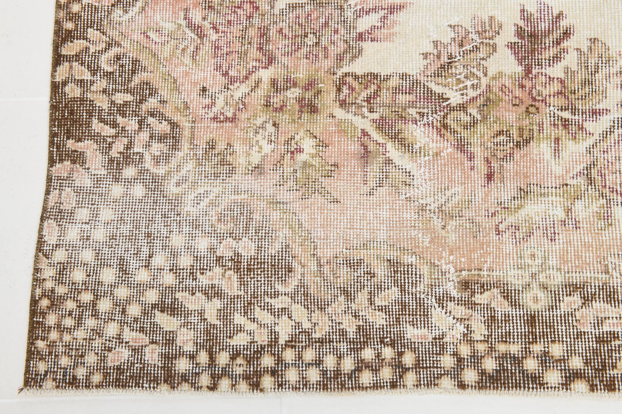 5x9 Rug For Living Room Brown Vintage Rug, 170x272Cm SK 5105