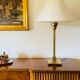 Lampe de table en laiton par Officine A Boffelli Milan Italie 1935