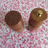 Teak salt and pepper shaker, Scandinavian style year 70s
